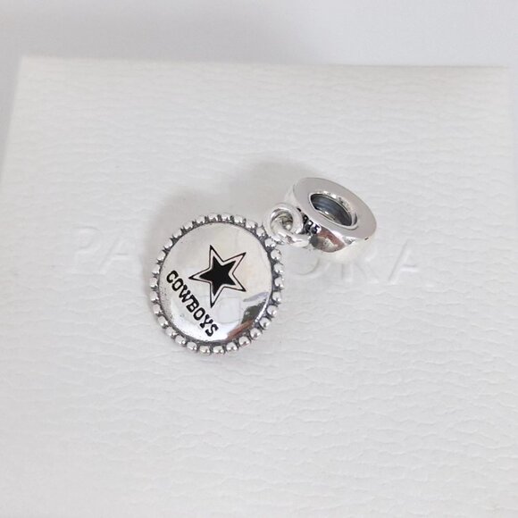 Pandora Dallas Cowboys NFL Logo Exclusive Dangle Charm with box - Picture 5 of 10